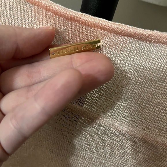 Michael Kors Open-Front Waterfall Salmon Business Casual Teacher Cardigan - Picture 5 of 6